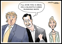 TRUMP, CRUZ  CARLY FIORINA by J.D. Crowe