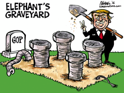 GOP GRAVEDIGGER by Steve Nease