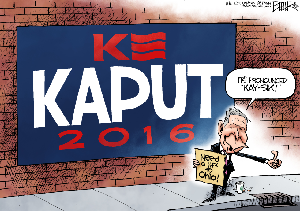  QUITS FOR KASICH by Nate Beeler