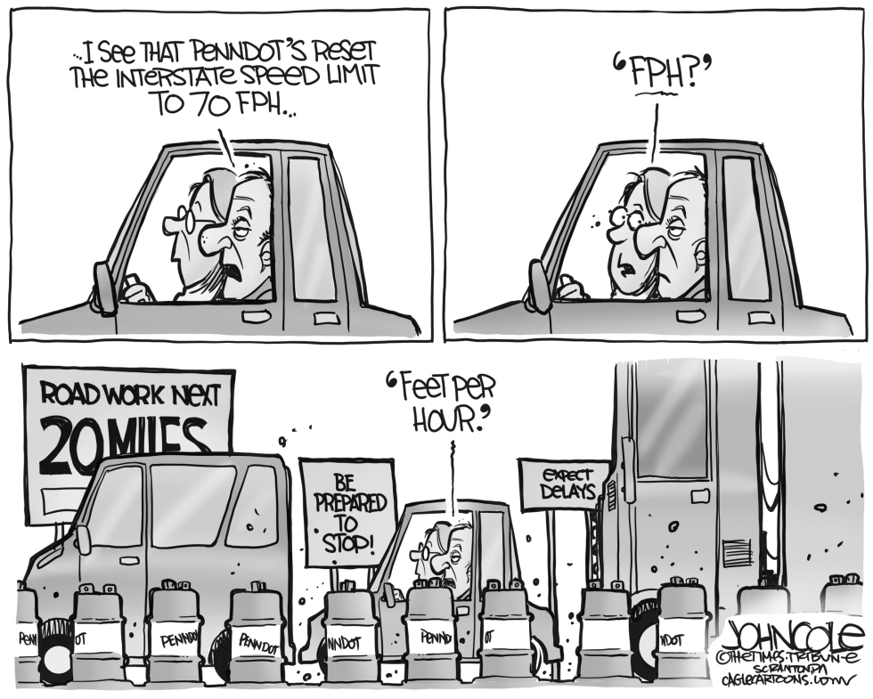LOCAL PA -- PennDOT speed limits BW