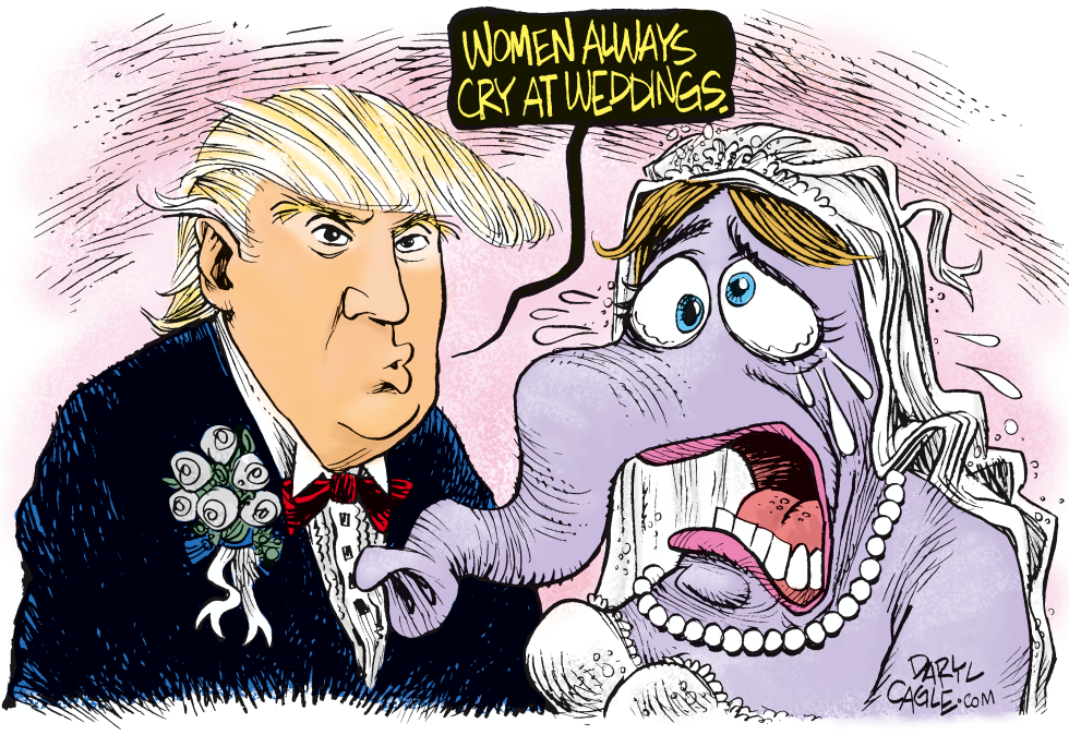  TRUMP WEDDING PICTURE by Daryl Cagle