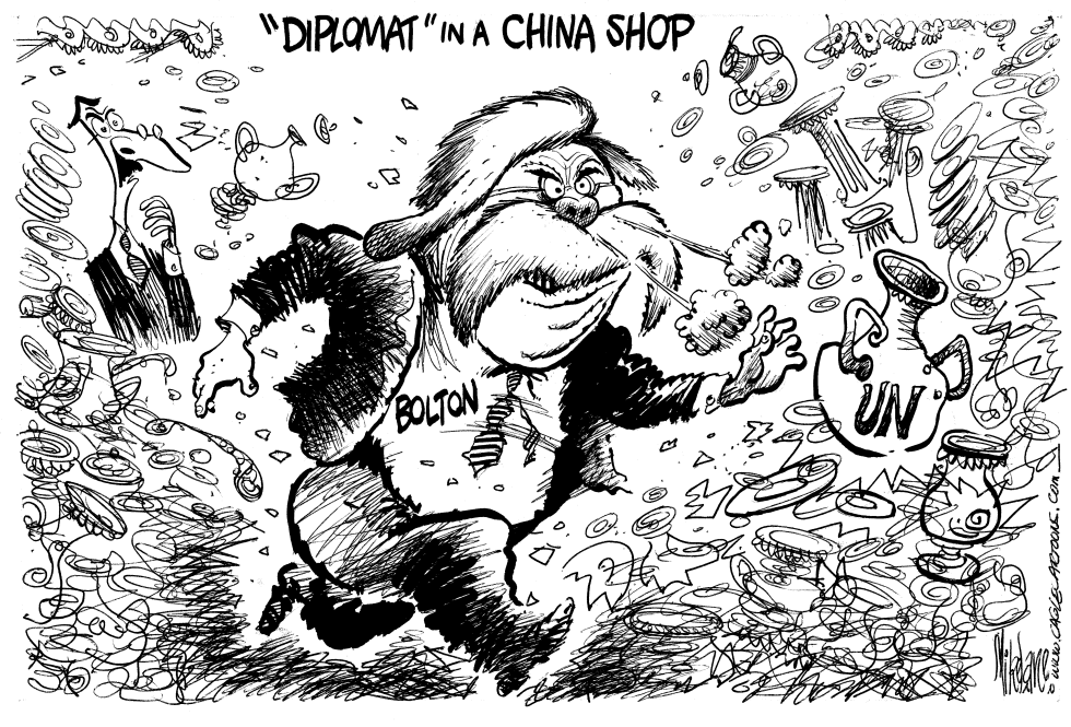  BOLTON DIPLOMAT IN A CHINA SHOP by Mike Lane