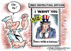 NAVY AND TATTOOS  by Dave Granlund