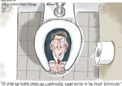 BATHROOM MONITOR  by Pat Bagley