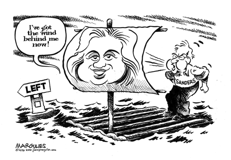 Hillary Clinton and Bernie Sanders