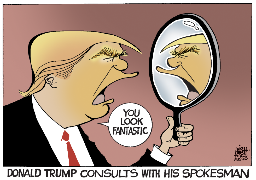 TRUMP'S FAKE SPOKESMAN, COLOR