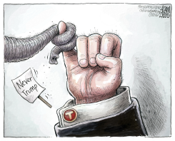 WRAPPING UP THE NOMINATION  by Adam Zyglis