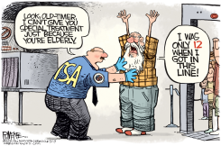TSA LINES  by Rick McKee