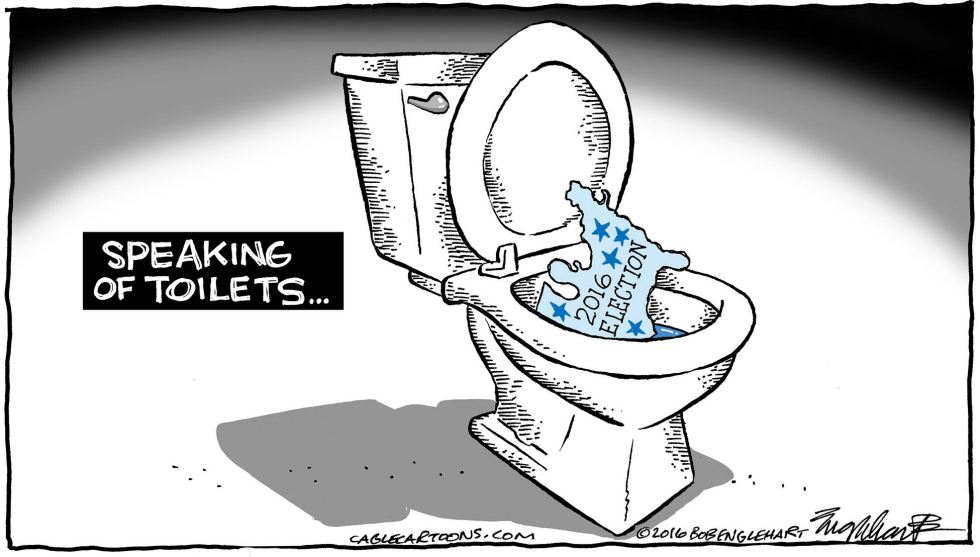  ELECTION IN THE TOILET by Bob Englehart