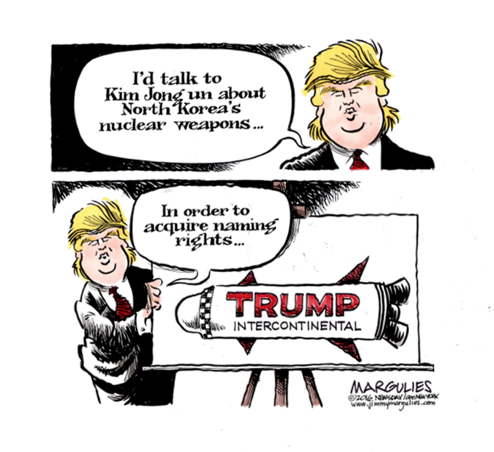 Trump and Kim Jong un color