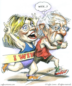 NOT OVER 'TIL HILLARY SAYS IT'S OVER -  by Taylor Jones
