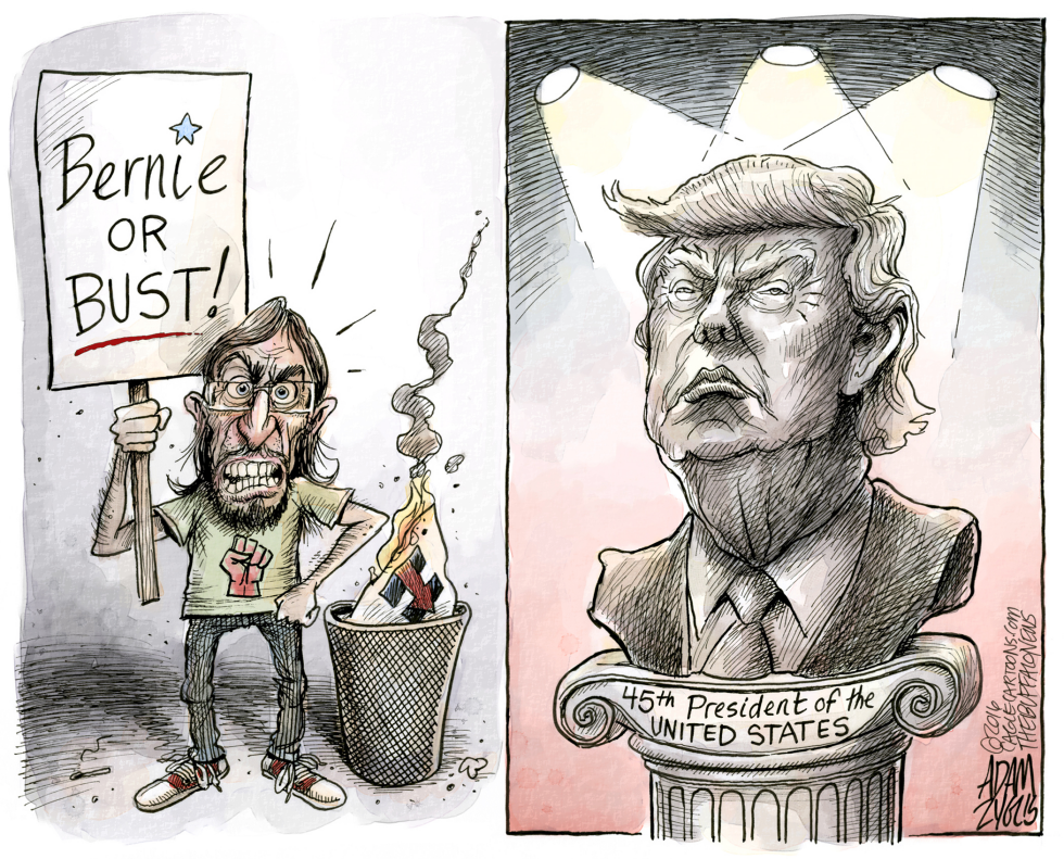  BERNIE OR BUST by Adam Zyglis