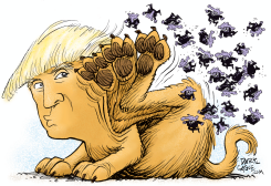 TRUMP BRUSHES OFF GOP OPPOSITION  by Daryl Cagle