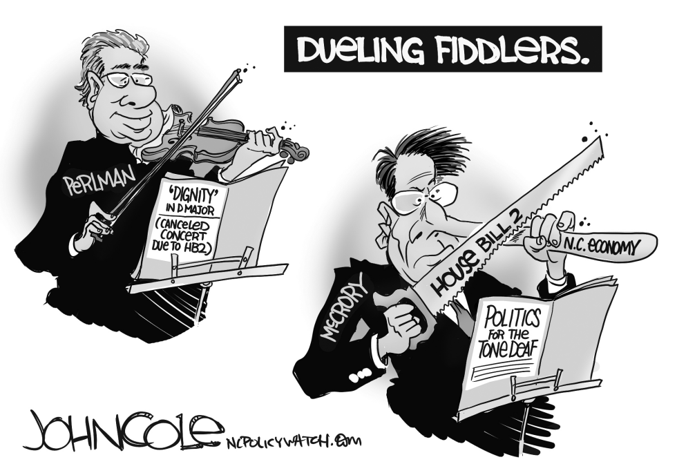 LOCAL NC-- HB2 and Itzhak Perlman BW