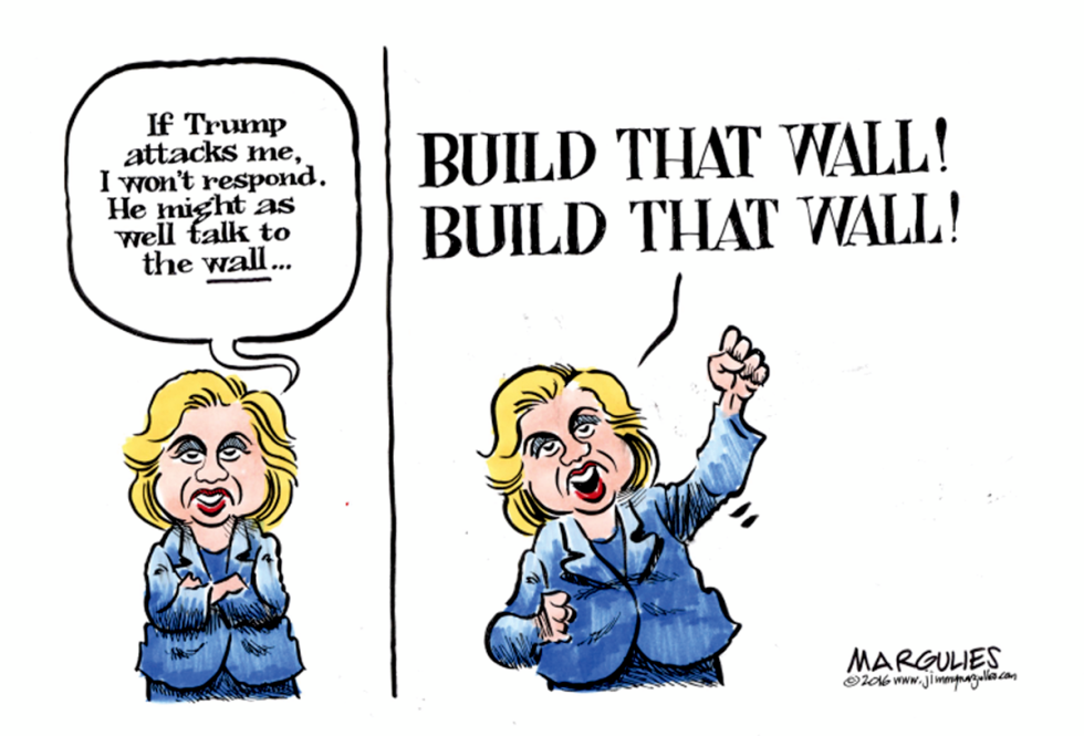 Hillary Clinton and Donald Trump color