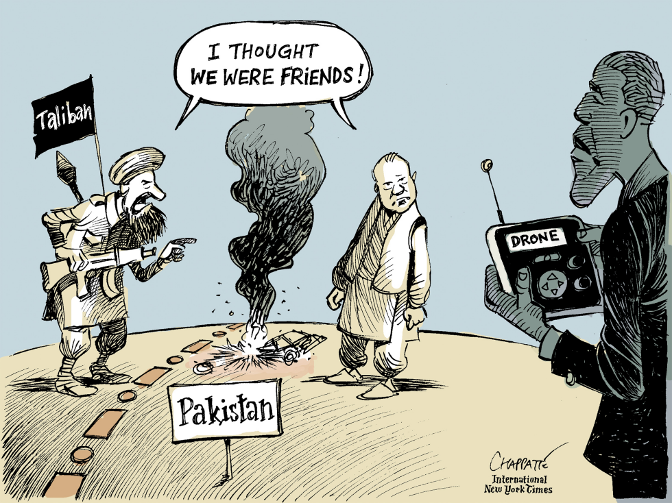  US KILLS TALIBAN LEADER IN PAKISTAN by Patrick Chappatte