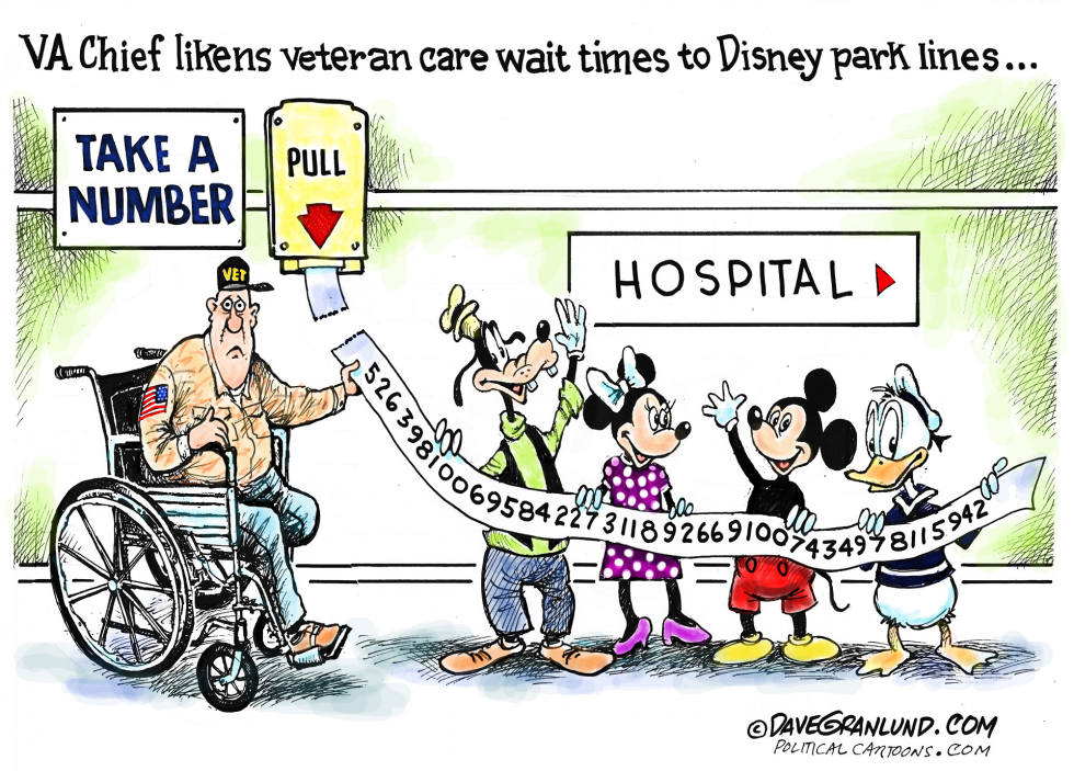  VA WAIT TIMES AND DISNEY by Dave Granlund