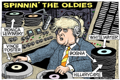 TRUMP SPINS HILLARY HISTORY by Monte Wolverton
