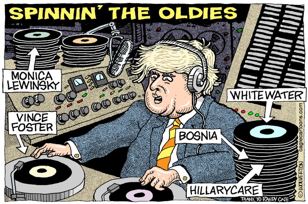  TRUMP SPINS HILLARY HISTORY by Wolverton