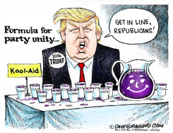 TRUMP  GOP UNITY  by Dave Granlund