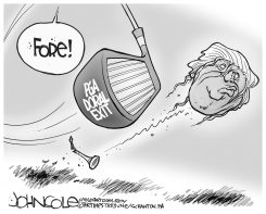 TRUMP AND THE PGA BW by John Cole