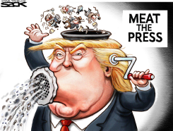 TRUMP PRESSER  by Steve Sack