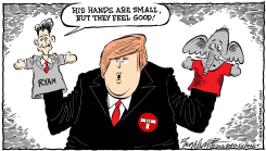 RYAN AND TRUMP  by Bob Englehart