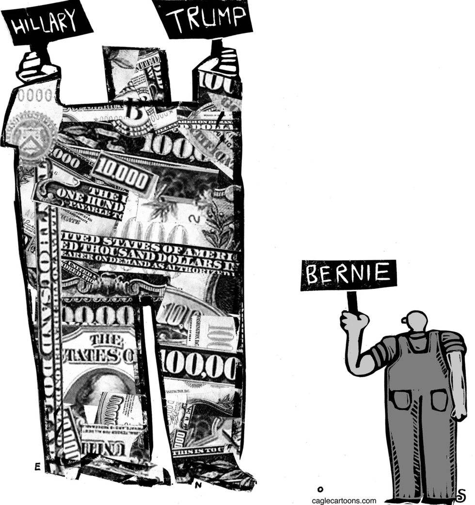 Hillary Trump and Bernie