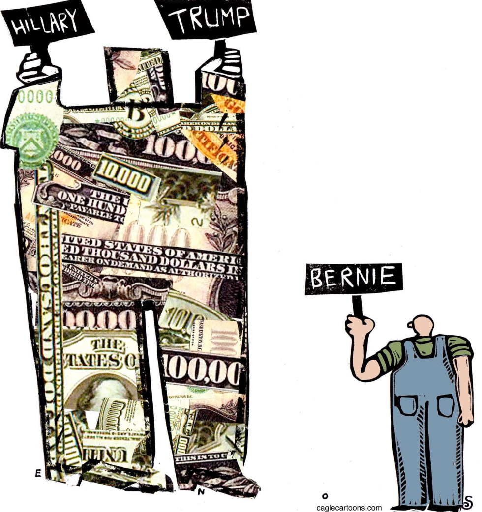 Hillary Trump and Bernie COLOR