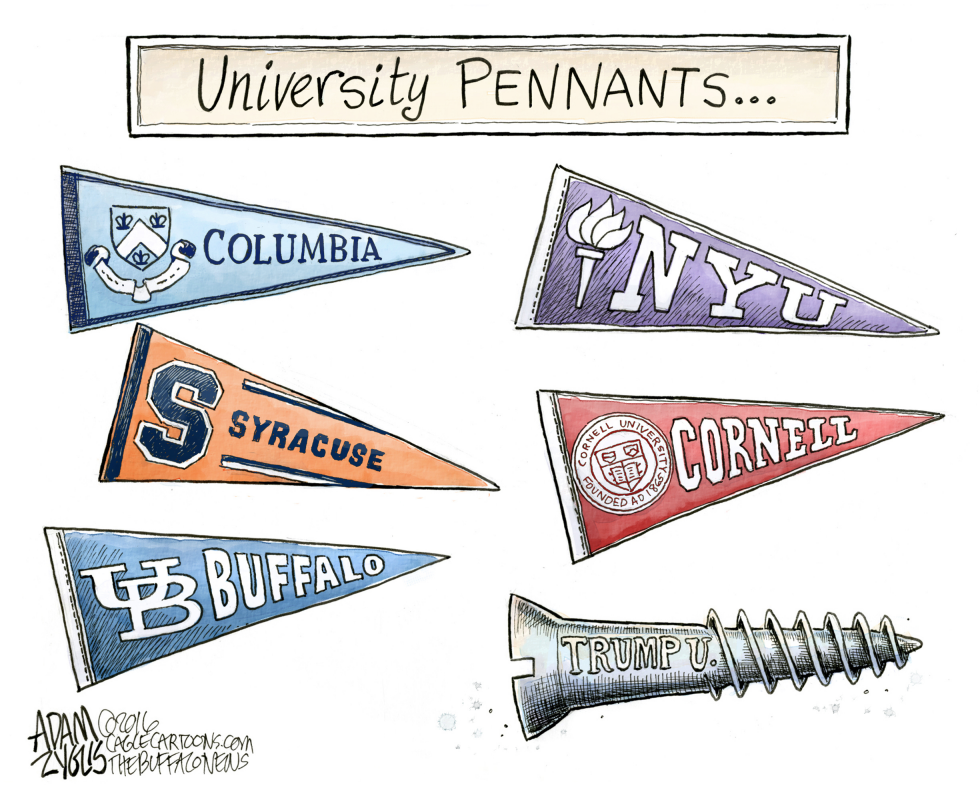  TRUMP UNIVERSITY by Adam Zyglis