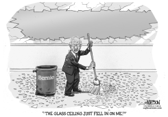 BERNIE SANDERS GLASS CEILING CLEANUP by R.J. Matson