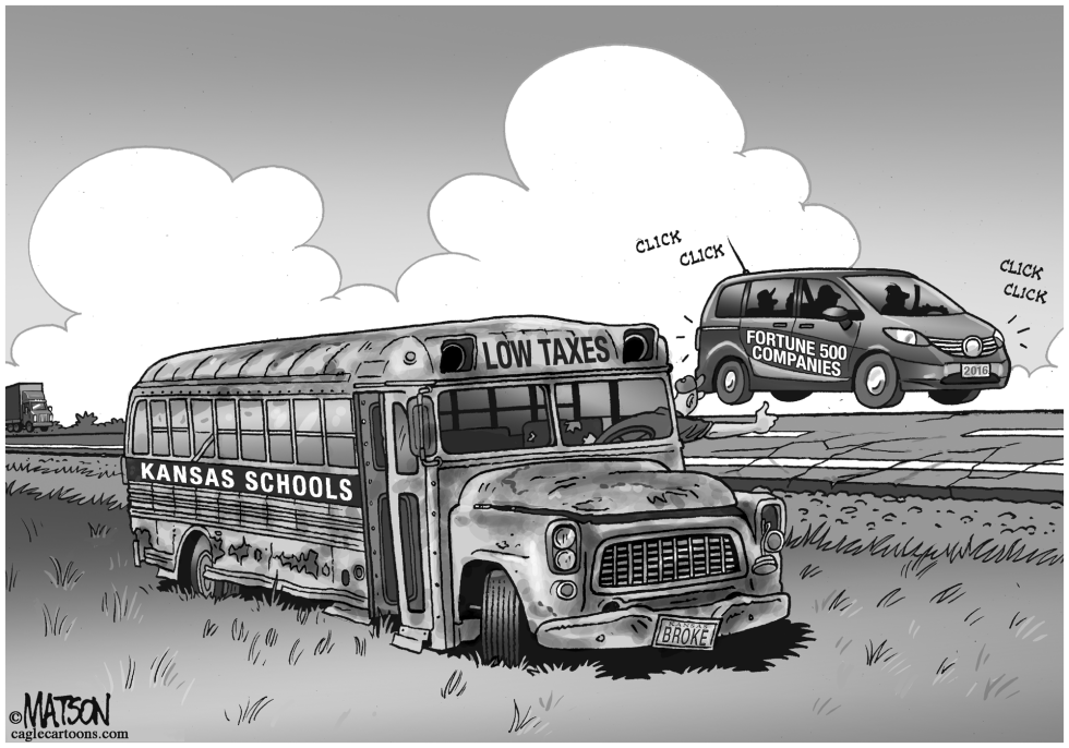  UNDERFUNDED PUBLIC SCHOOLS IN LOW TAX KANSAS SCARE OFF BUSINESS by RJ Matson