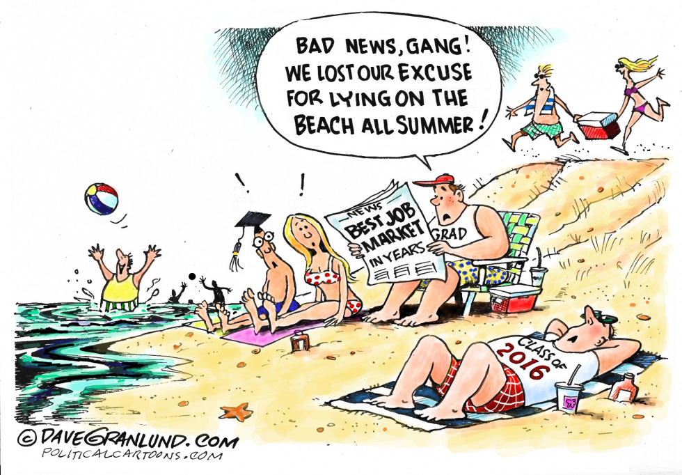  GRADS AND 2016 JOBS by Dave Granlund