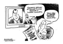 CHRISTIE DEFENDS TRUMP by Jimmy Margulies