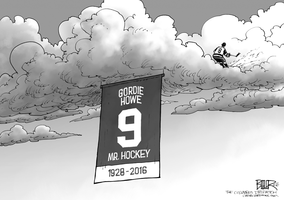  RIP GORDIE HOWE by Nate Beeler