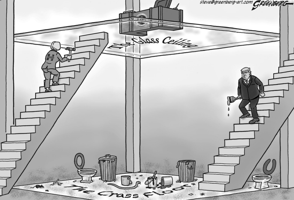 Glass Ceiling Crass Floor bw