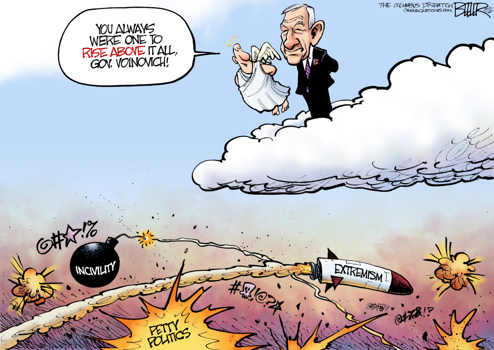  RIP GEORGE VOINOVICH by Nate Beeler