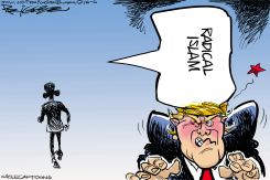 TRUMP TALKING POINT  by Milt Priggee