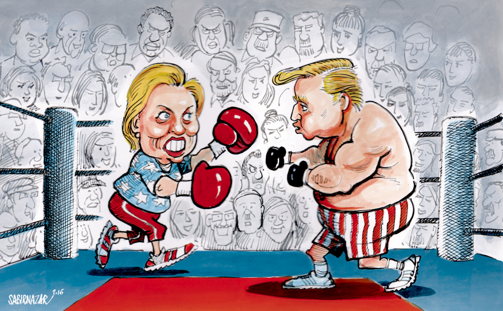  CLINTON AND TRUMP by Sabir Nazar