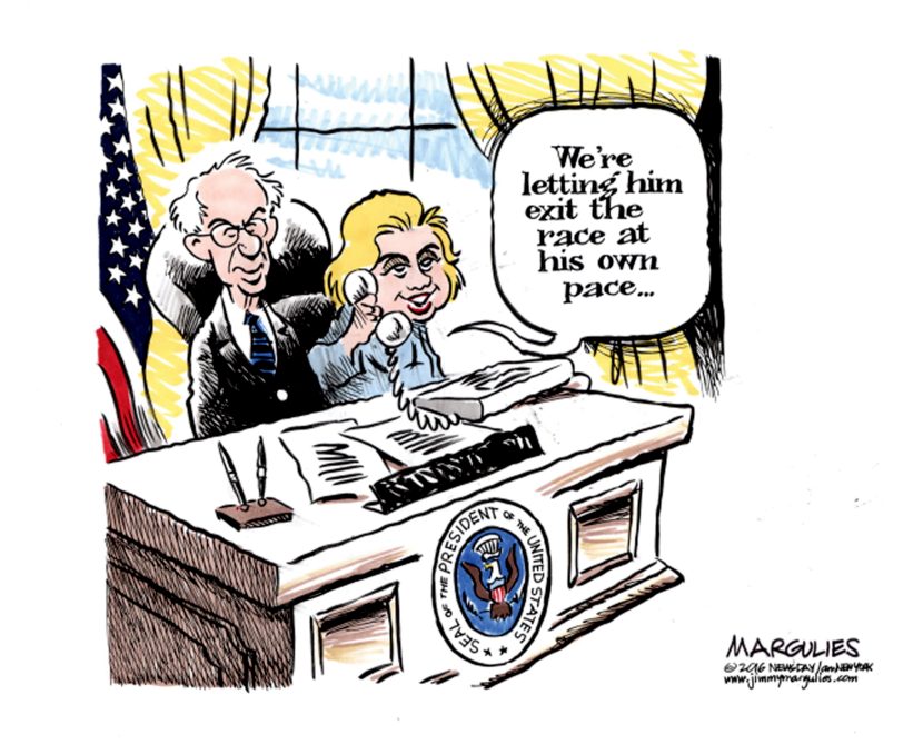 Bernie and Hillary color