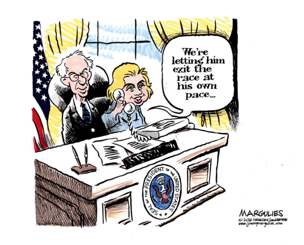 Bernie and Hillary color