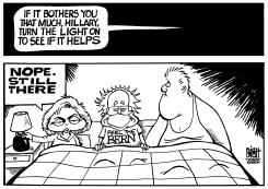 BERNIE WON'T GO AWAY, B/W by Randy Bish