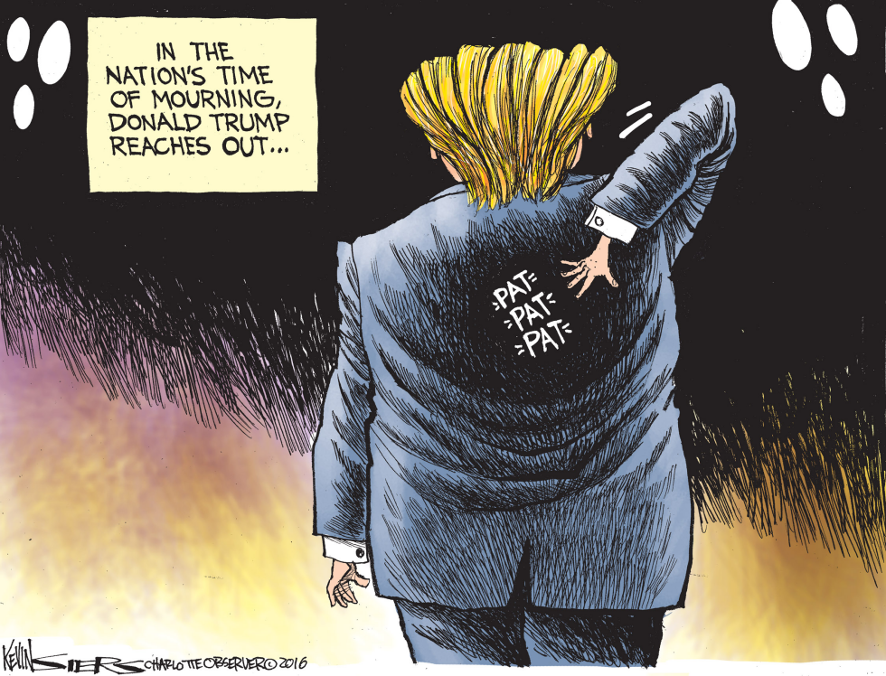  TRUMP REACHES OUT by Kevin Siers