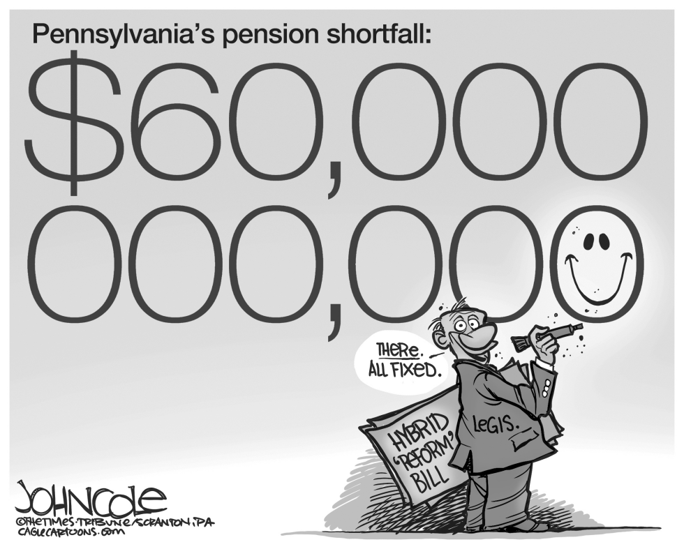 LOCAL PA -- Pension smiley face BW