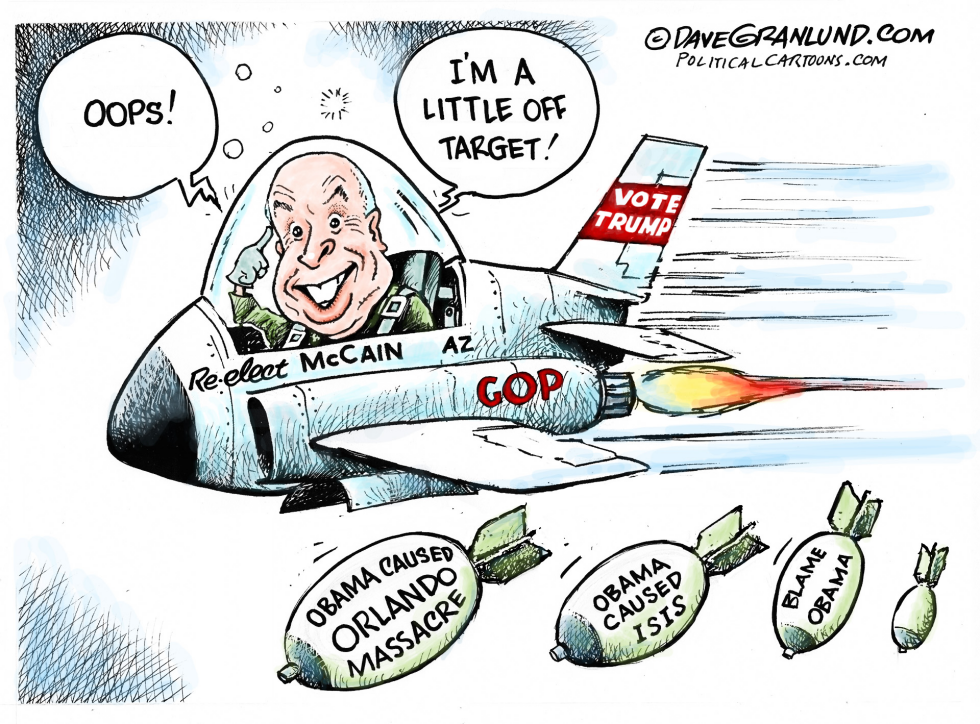   MCCAIN BLAMES OBAMA by Dave Granlund