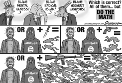 ASSAULT WEAPONS MATH BW by Steve Greenberg