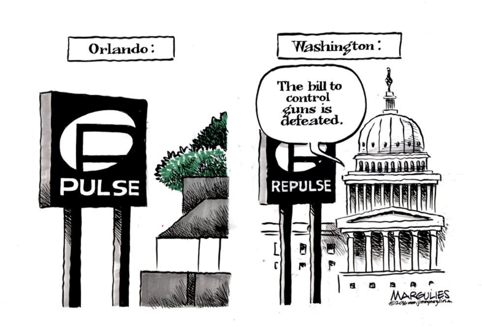 Orlando massacre and gun control color
