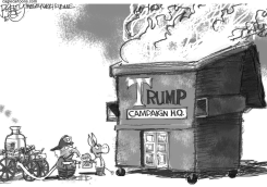 DONALD DUMPSTER FIRE by Pat Bagley