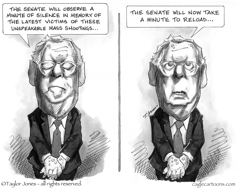 Mitch McConnell pays his respects