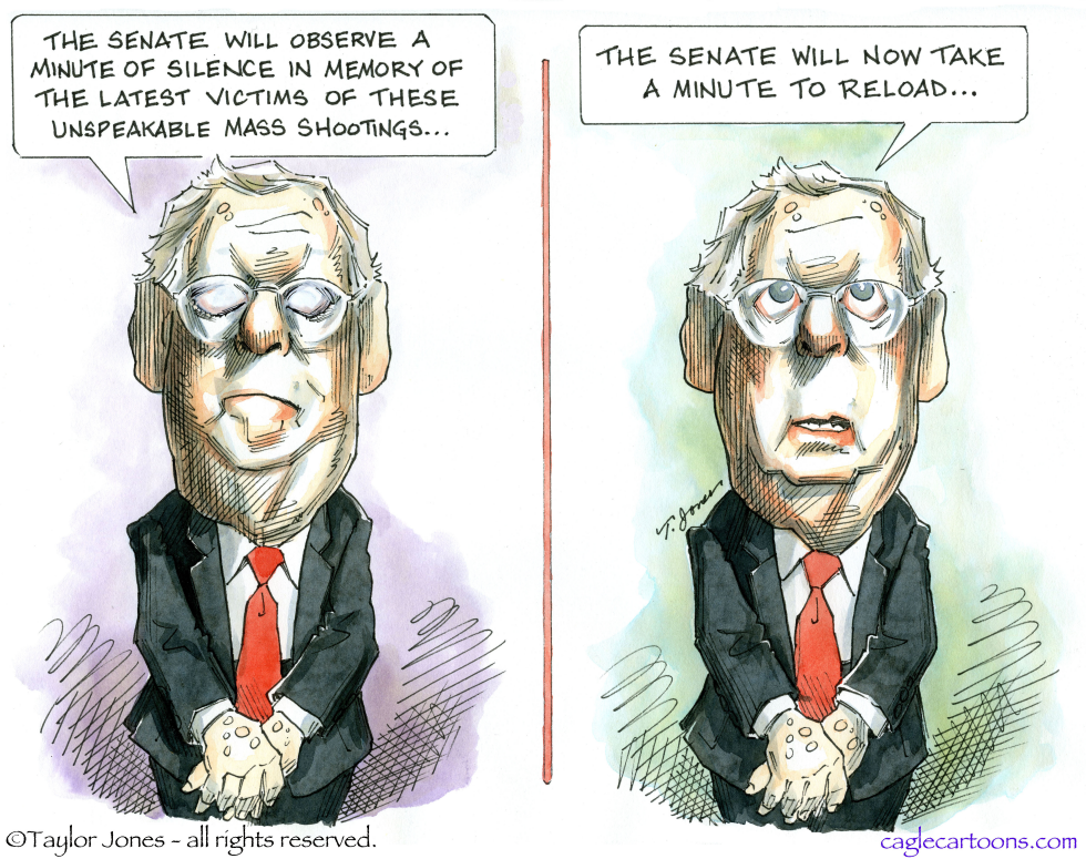 Mitch McConnell pays his respects - COLOR